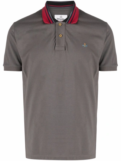 Vivienne Westwood Mens Grey Cotton Polo Shirt | ModeSens