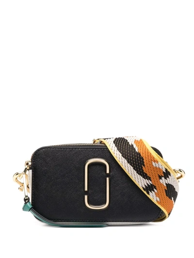 Marc Jacobs Colorful Logo Zipper Shoulder Bag In Schwarz