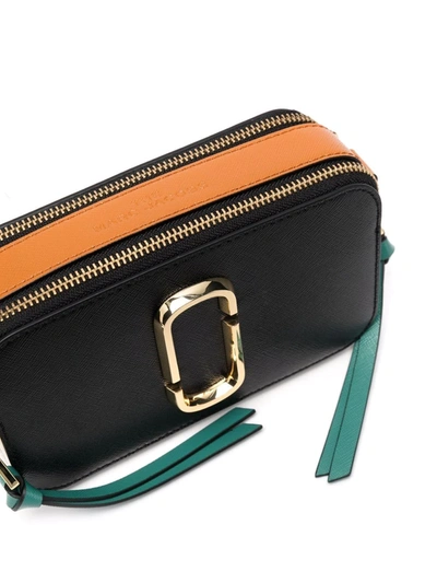 Marc Jacobs Colorful Logo Zipper Shoulder Bag In Schwarz