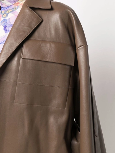 Shop Aeron Lake Belted Single-breasted Coat In Braun
