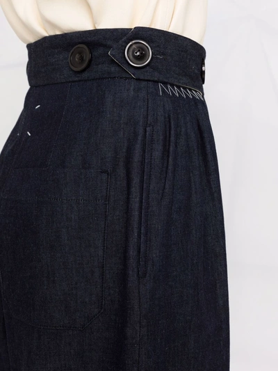 Maison Margiela Wide Leg Denim Trousers In Blau