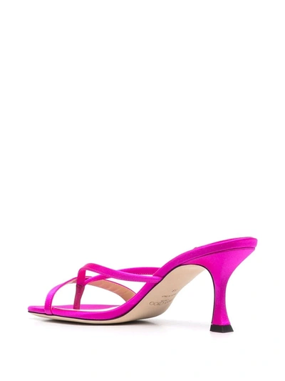 Shop Jimmy Choo Maelie Thong Mules In Rosa