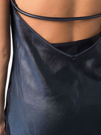 Shop Nanushka Faux-leather Backless Top In Blau