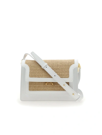 Shop Marni Satchel & Cross Body In Sand Storm+lily White+(soft Beige)