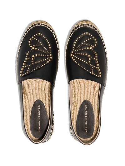 Shop Sophia Webster Butterfly Studded Espadrilles In Black