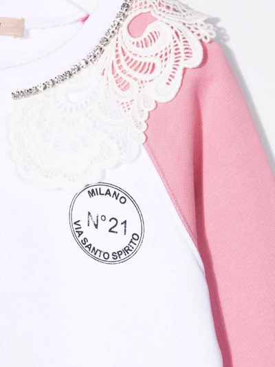 N°21 Sweatshirt With Collar In White