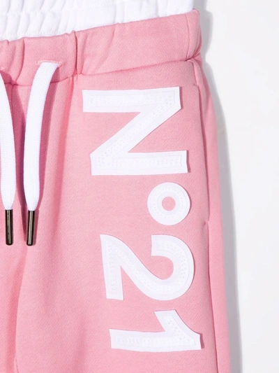 Shop N°21 Logo-patch Trackpants In Pink