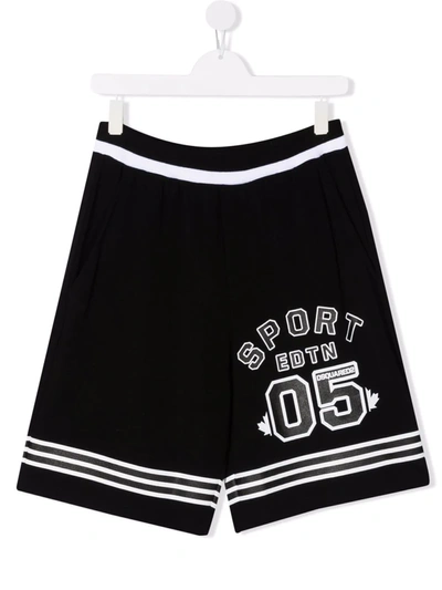 Shop Dsquared2 Sport-pront Track Shorts In Black