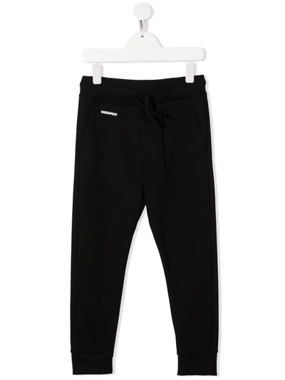 Shop Dsquared2 Sport-print Track Pants In Black