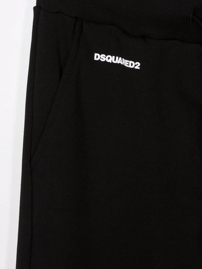 Shop Dsquared2 Sport-print Track Pants In Black