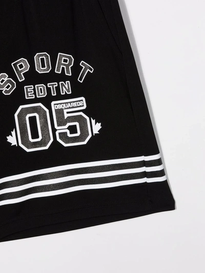 Dsquared2 Sport Edtn.05 Kids Shorts In Black Acetate In Black