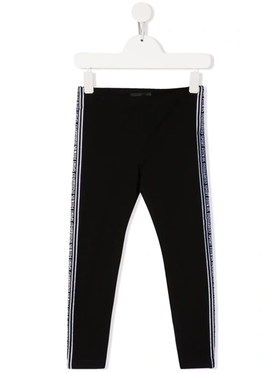 Dsquared2 Teen Logo-tape Detailed Leggings In Black