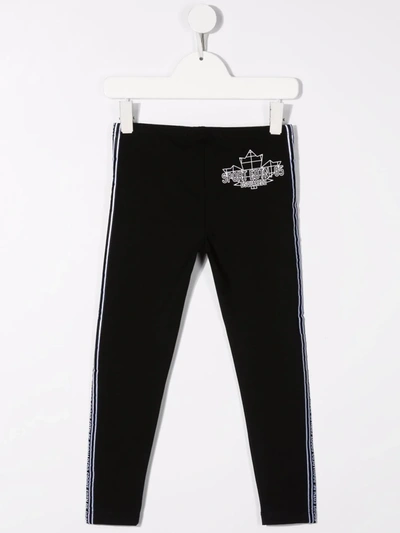 Dsquared2 Teen Logo-tape Detailed Leggings In Black