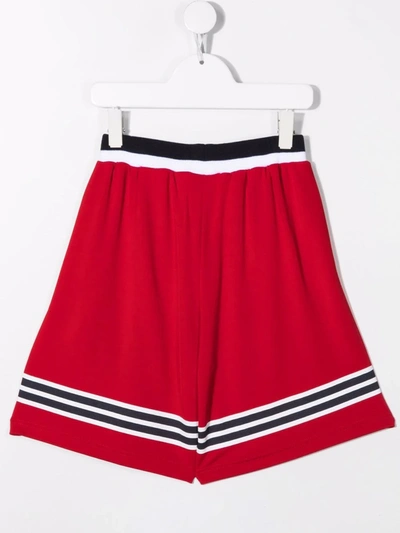 Shop Dsquared2 Sport-print Track Shorts In Red