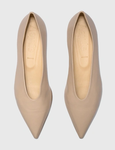 Shop Aeyde Rosa Flat In Beige