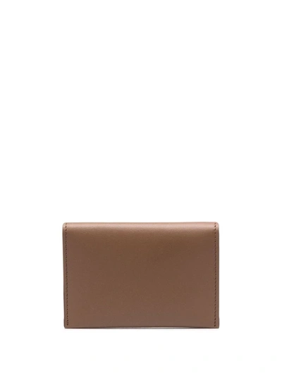 Shop Acne Studios Leather Bifold Card Holder In Brown