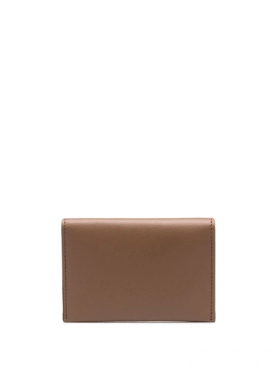 Acne Studios Leather Bifold Card Holder In Brown
