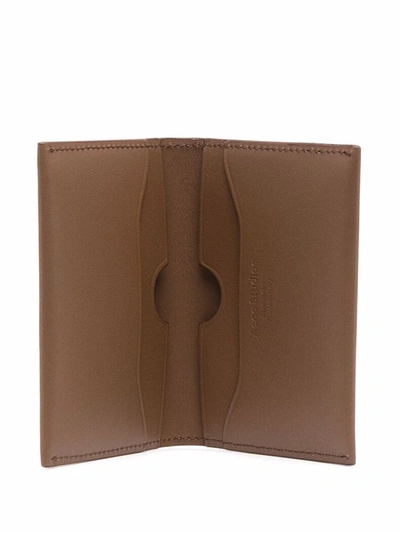 Shop Acne Studios Leather Bifold Card Holder In Brown