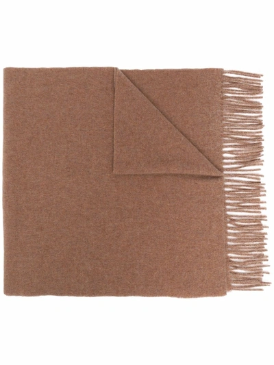 Shop Acne Studios Canada New Fringed Scarf In Brown