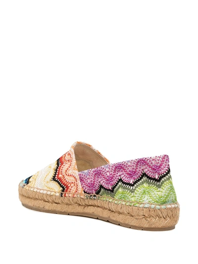 Shop Missoni Knit Slip-on Espadrilles In Multicolour