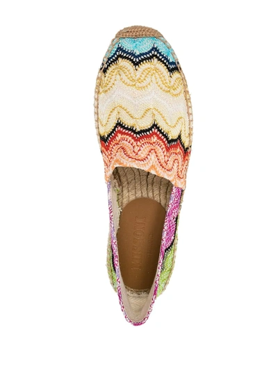 Shop Missoni Knit Slip-on Espadrilles In Multicolour