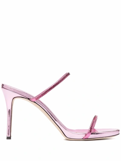 Shop Giuseppe Zanotti Iride Slip-on 105mm Sandals In Pink