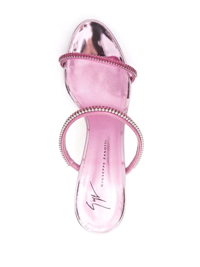 Shop Giuseppe Zanotti Iride Slip-on 105mm Sandals In Pink