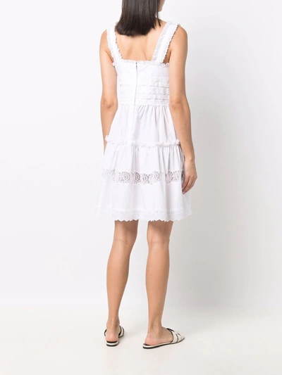Shop Dolce & Gabbana Broderie-anglaise Tiered Minidress In White