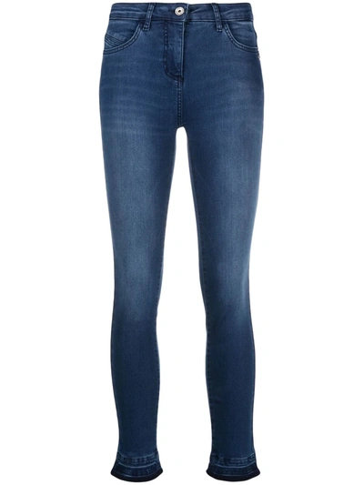 Shop Patrizia Pepe High-waisted Skinny Jeans In Blue