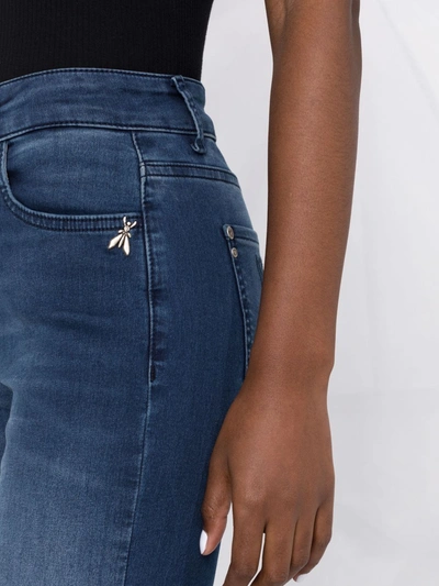 Patrizia Pepe High-waisted Bootcut Jeans In Blue