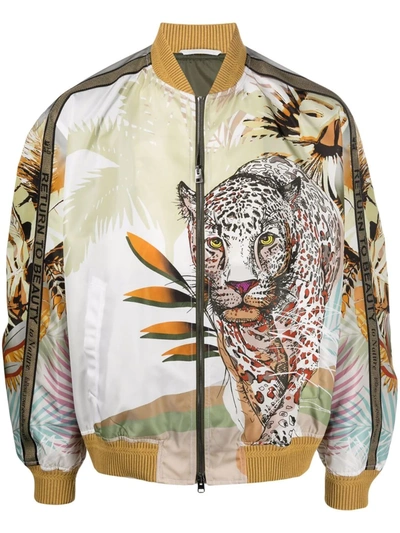 ETRO: tiger print bomber jacket - Multicolor