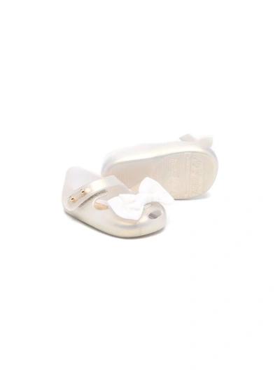 Shop Mini Melissa Bow-detailed Ballerina Shoes In Neutrals