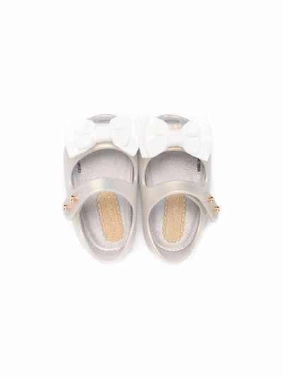 Shop Mini Melissa Bow-detailed Ballerina Shoes In Neutrals