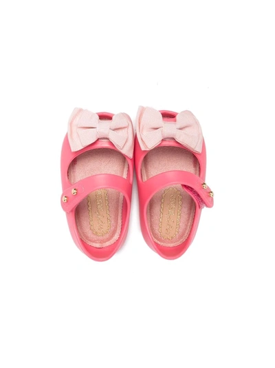Shop Mini Melissa Bow-detailed Ballerina Shoes In Pink