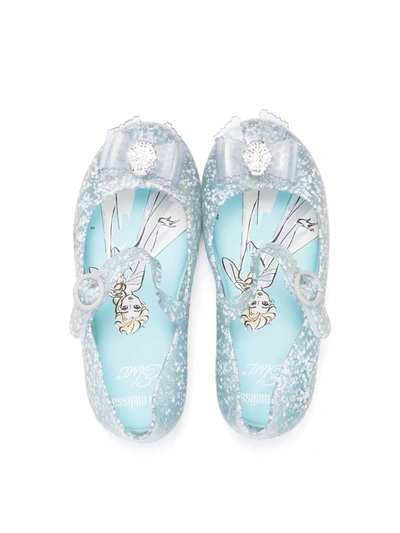 Mini Melissa Elsa-print Glittered Ballerina Shoes In Blue