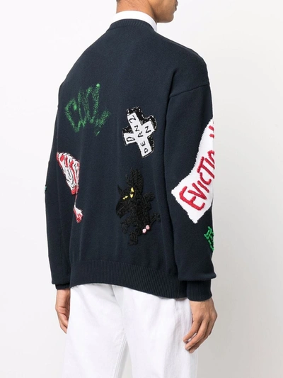 Dsquared2 Logo-patch Sweatshirt In Blue