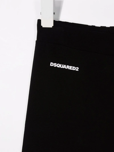 Shop Dsquared2 Teen Logo-print Cycling Shorts In Black
