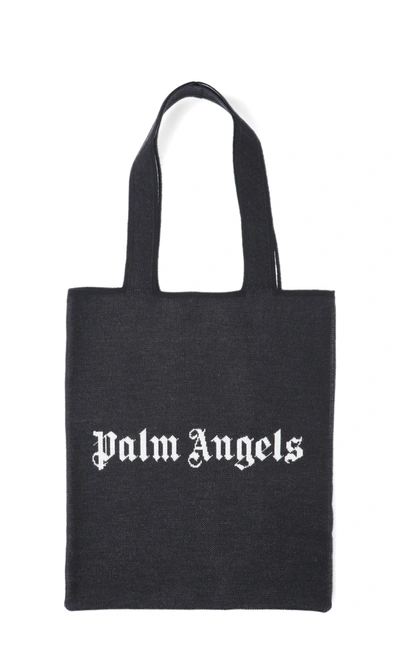 Shop Palm Angels Logo Shopper Bag