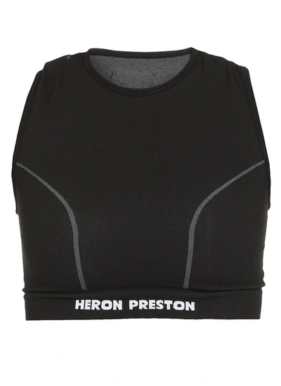Shop Heron Preston Top Black In Black Whit