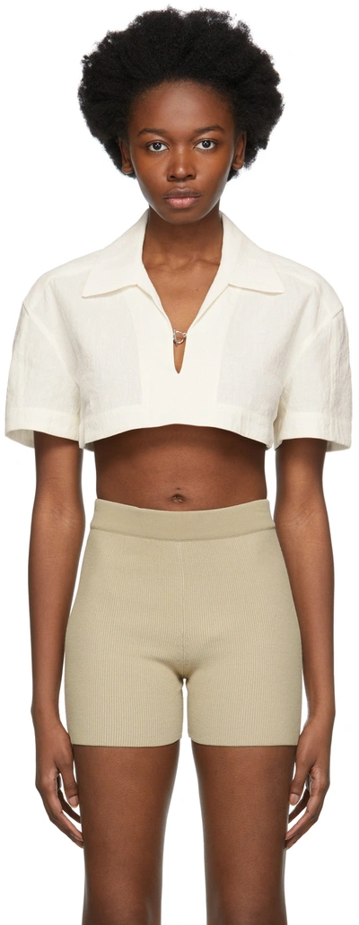Shop Jacquemus Off-white 'le Haut Bebi' Shirt In 110 Off-white