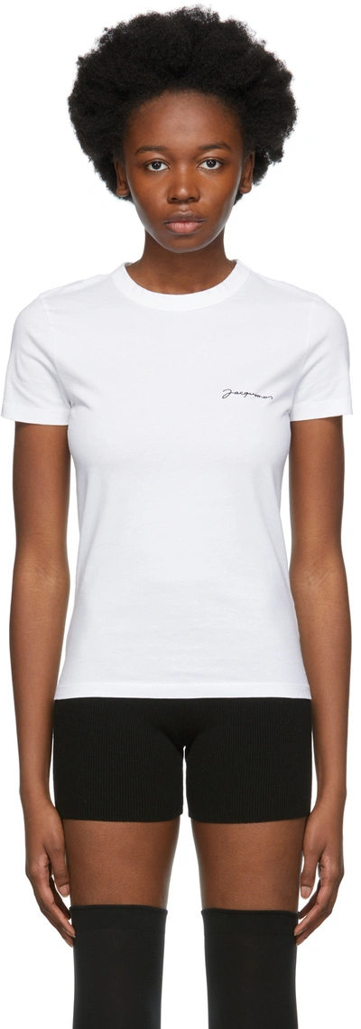 Shop Jacquemus White 'le T-shirt ' T-shirt In 100 White