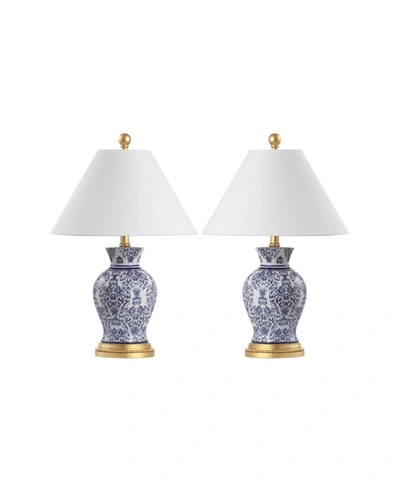 Jonathan Y Xia Classic Modern Led Table Lamp, Set Of 2 In Blue