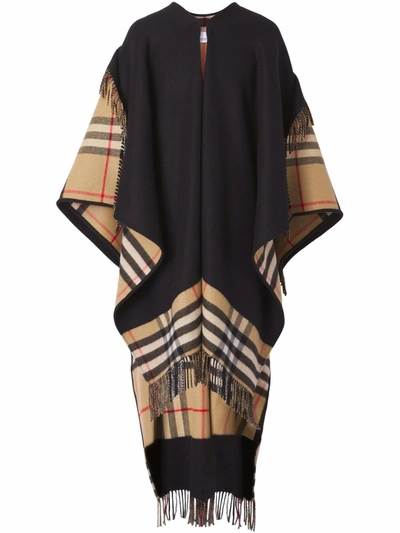 Shop Burberry Cashmere And Wool Blend Reversible Cape