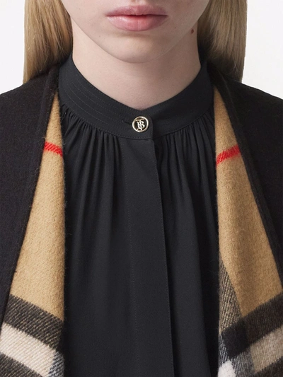 Shop Burberry Cashmere And Wool Blend Reversible Cape