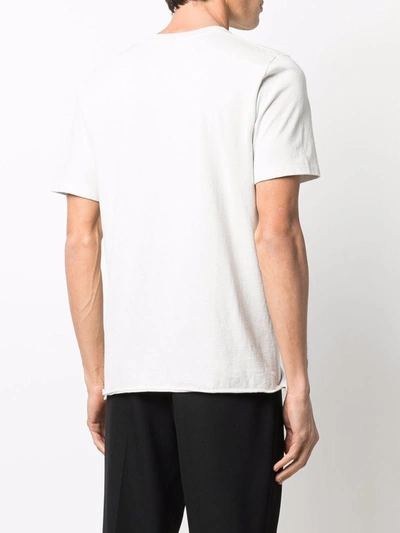 Shop Saint Laurent Cotton T-shirt In Grey
