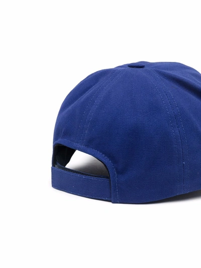 Shop Isabel Marant Tyron Cotton Baseball Cap In Blue