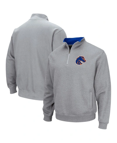 Shop Colosseum Men's  Heathered Gray Boise State Broncos Tortugas Team Logo Quarter-zip Jacket