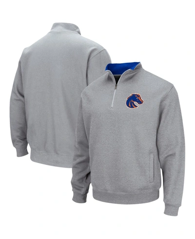 Colosseum Heathered Gray Boise State Broncos Tortugas Team Logo Quarter-zip Jacket In Heathered Gray