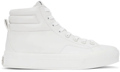 Shop Givenchy White City High-top Sneakers In 100-white