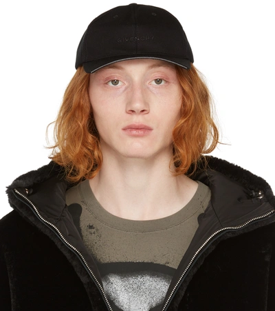 Shop Givenchy Black Chopped Cap In 001-black